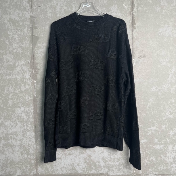 未使用 WE11 DONE XS*1/Balenciaga巴黎世家/提花浮雕毛衣/12798