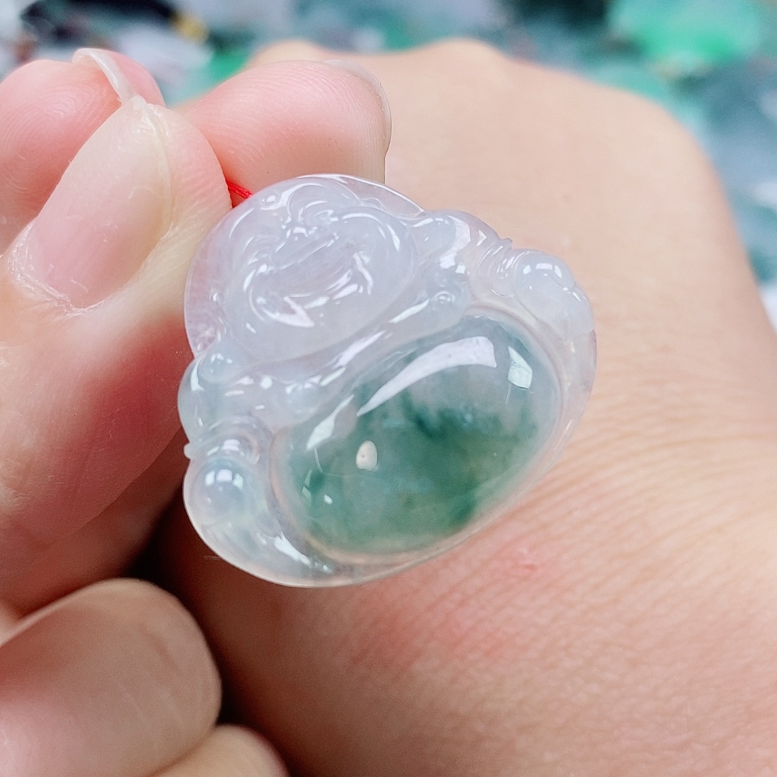 翡翠未镶嵌颈饰天然缅甸A货翡翠佛公