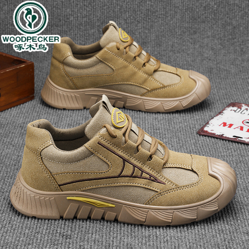 【正品】啄木鸟2025秋季新款户外舒适耐磨工装鞋低帮休闲时尚百搭款