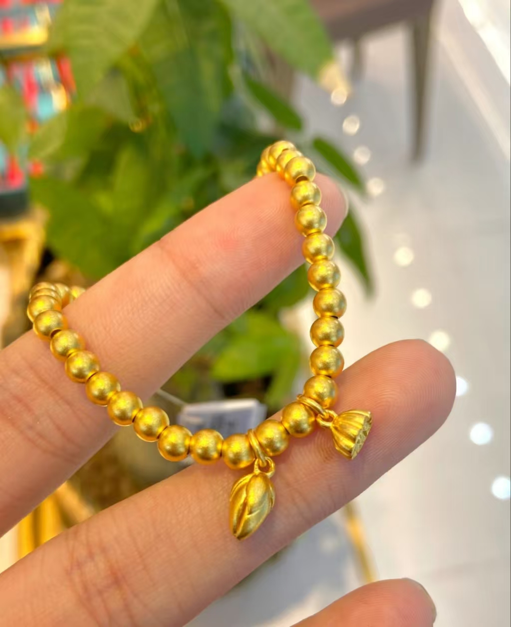 足金【古法两世欢手链】宫廷黄金金手链手工首饰传承单圈素真金足金