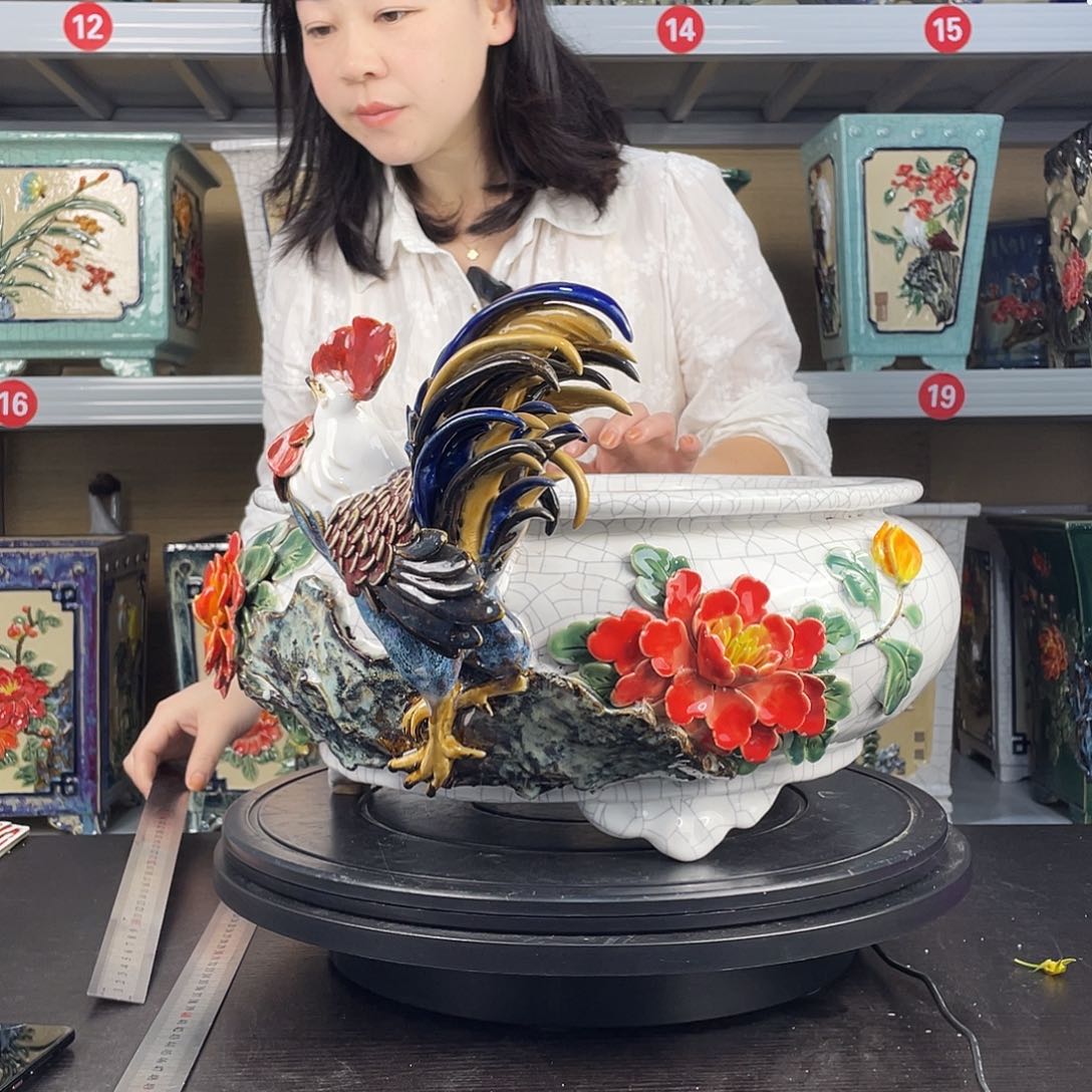 红陶福**照微瑕石湾湾湾湾湾湾盆