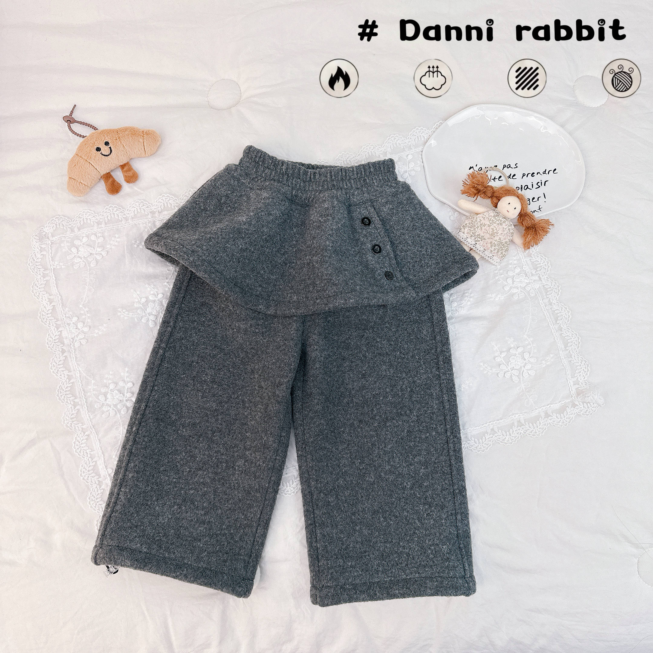 「Dannirabbit」【时髦精】冬款&女童加绒时尚裙裤【G-2186】