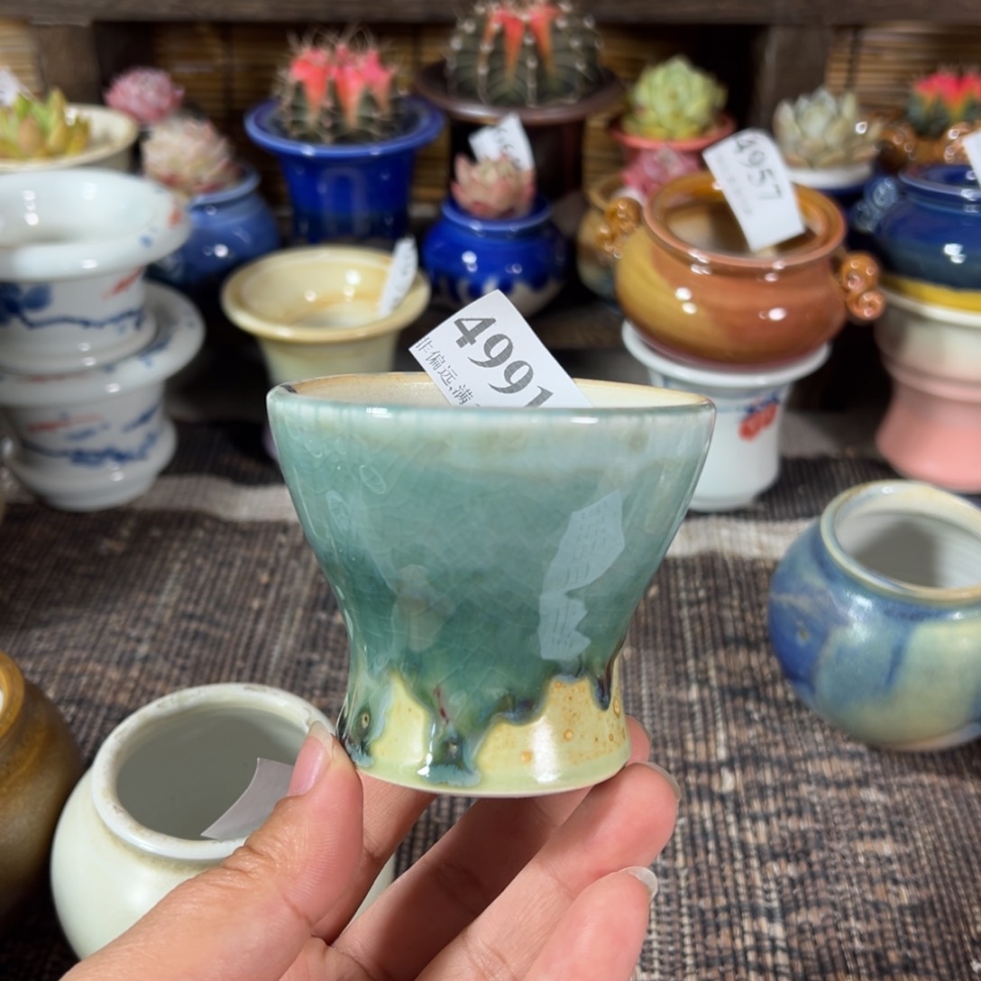 红陶景德镇手工花盆