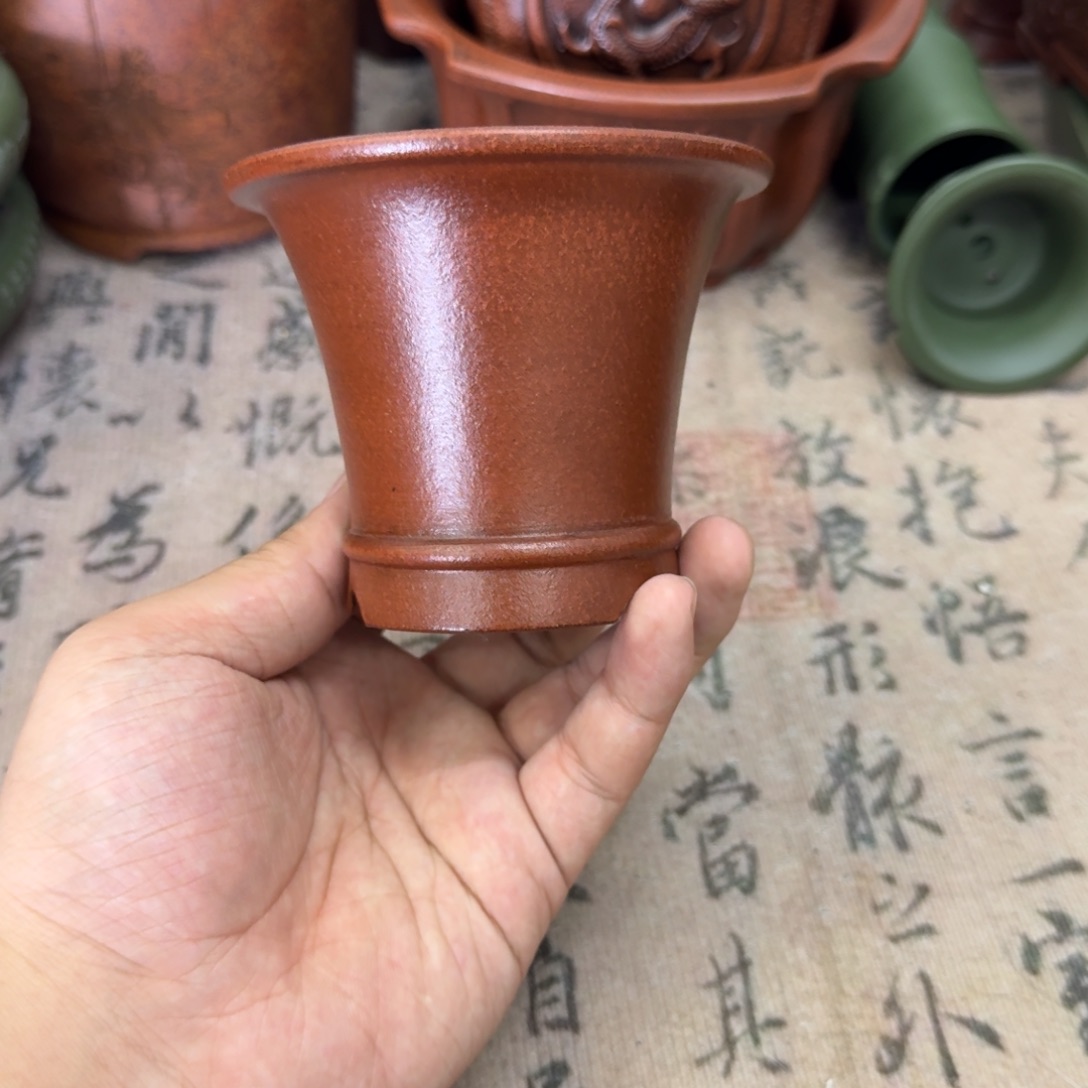 紫砂花盆8.5x7内经紫砂花盆