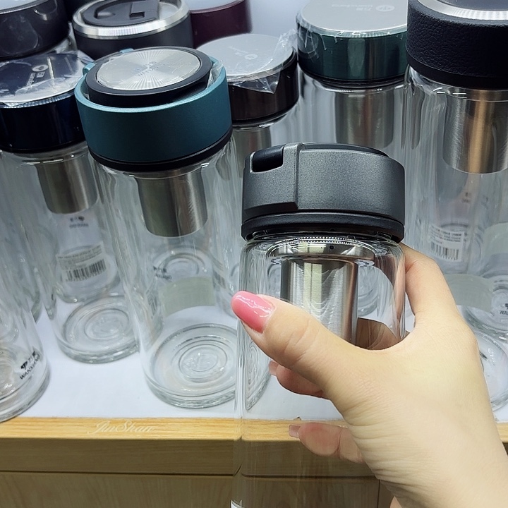 万象品牌单层玻璃杯U262水泥灰