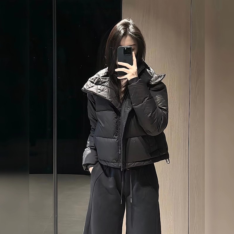 兹伊翰【慕尼黑夜】2026冬季新款韩系时尚面包服外套女黑色百搭棉服