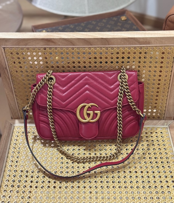 95新 LouisVuitton/路易威登 GUCCI古驰马蒙26红金 8139