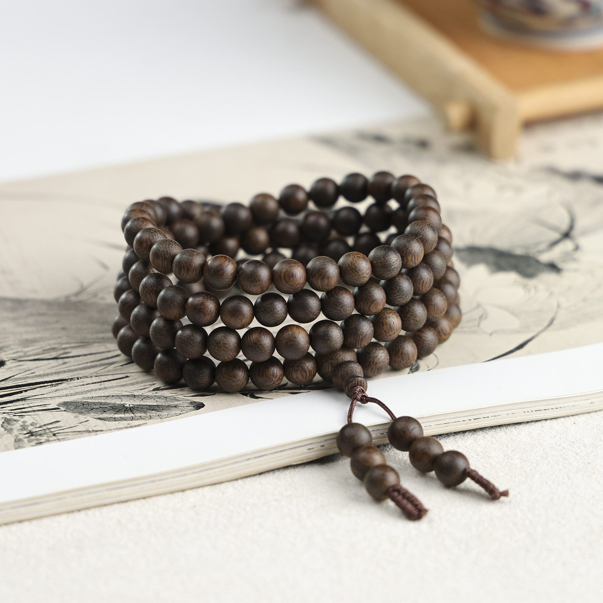 沉香【甄品】L095越南芽庄白奇楠6mm多圈手串