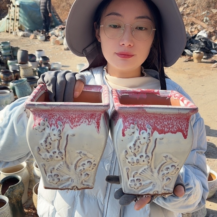 口14高17两个一组花盆