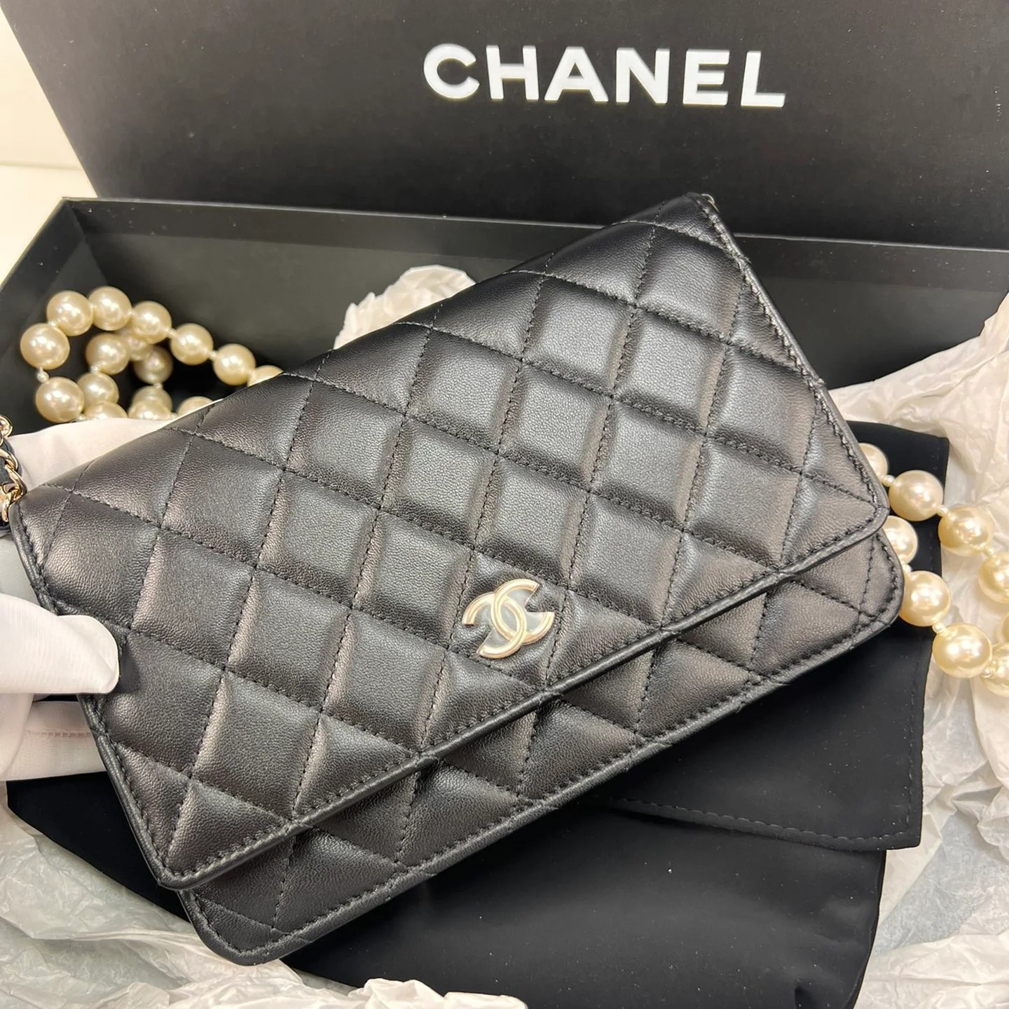 95新 Chanel/香奈儿 98新 双12/珍珠woc包/10456