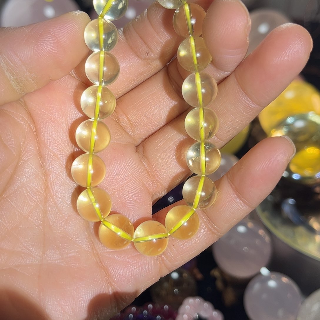 黄水晶手链未镶嵌水晶