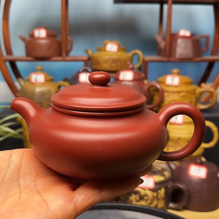 紫砂茶壶微瑕不带证书礼盒200cc