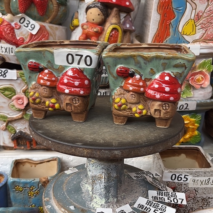 粗陶材质多肉花盆