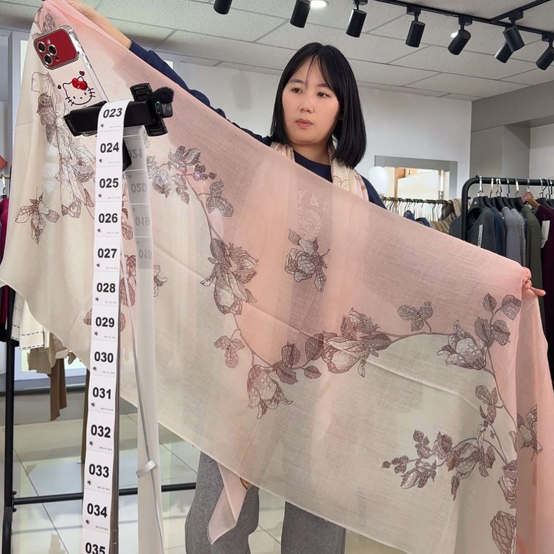 山羊绒纯羊绒保暖戒指绒围巾018