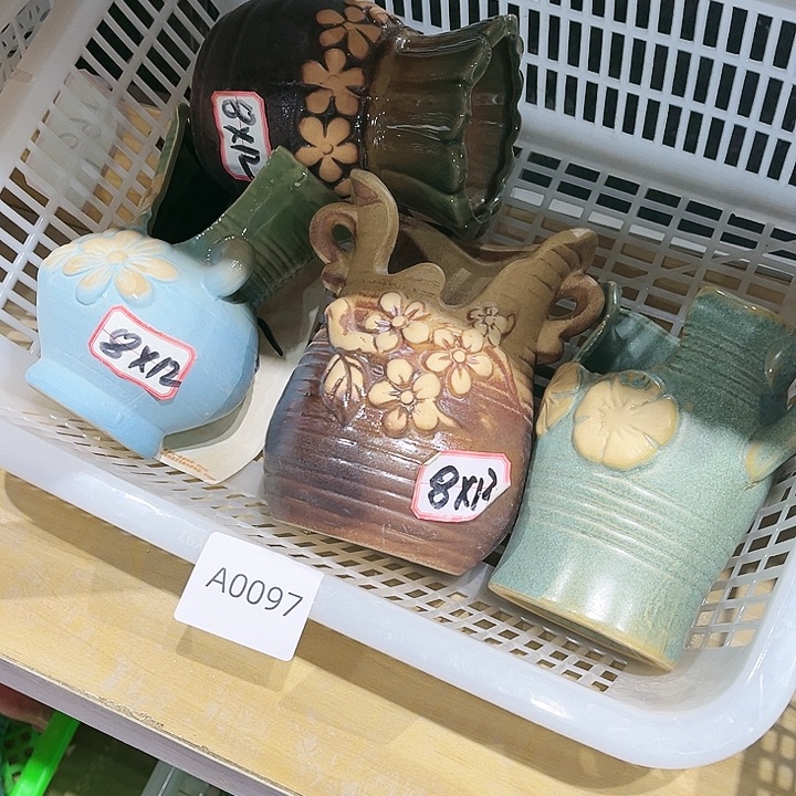 瓷片花盆多肉植物艺术品