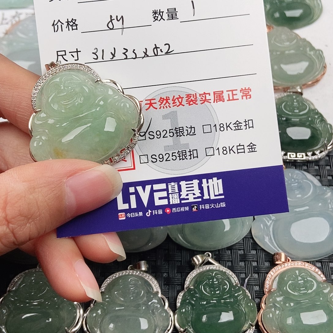 翡翠银S925镶嵌颈饰