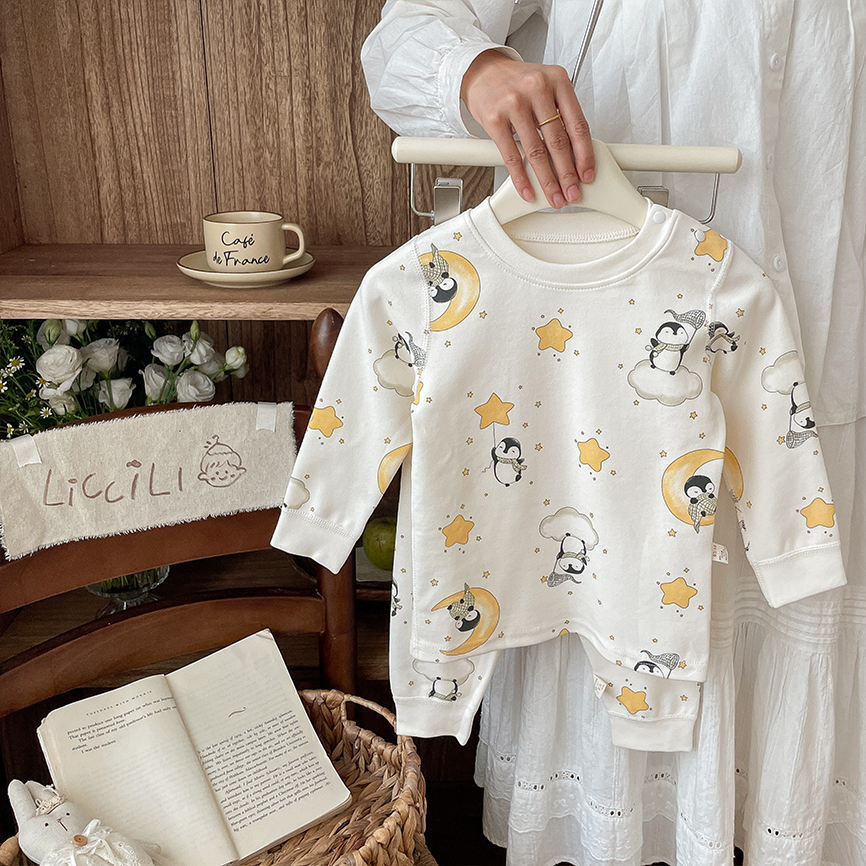 儿童舒绒秋衣套装无骨家居服内衣套装儿童保暖打底护肚长袖冬