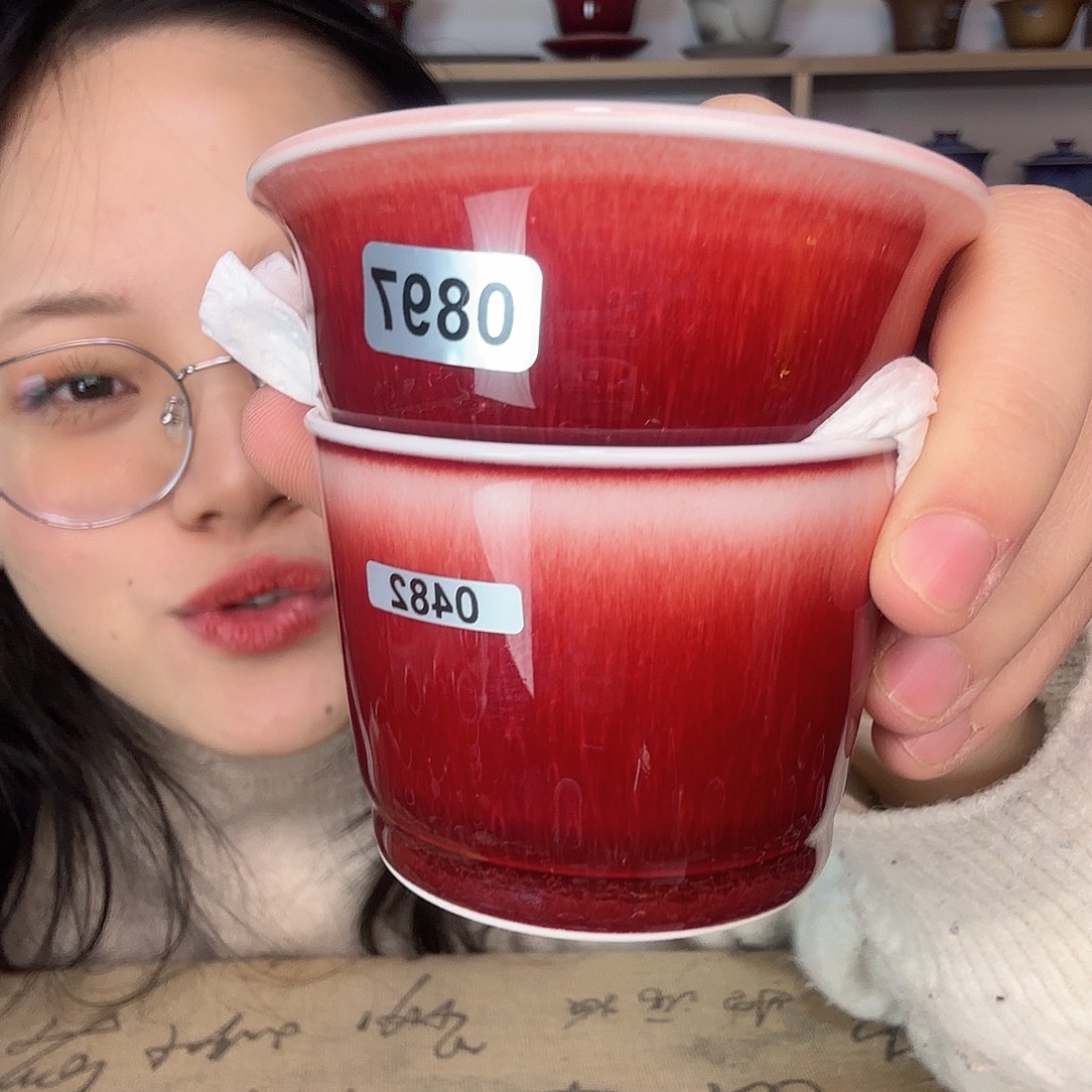 杯景德镇郎红陶瓷