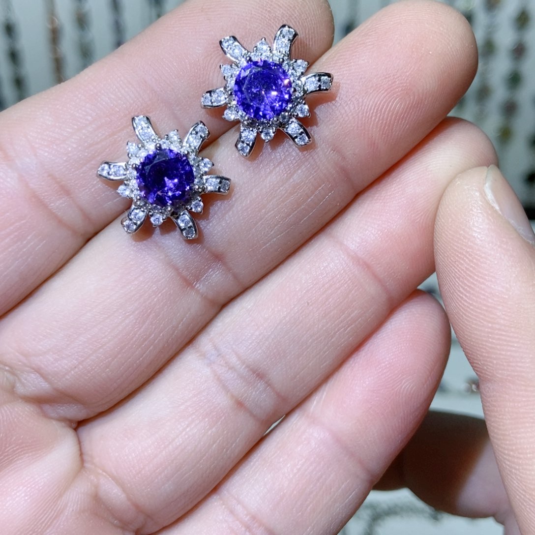 绿水晶戒指银S925镶嵌