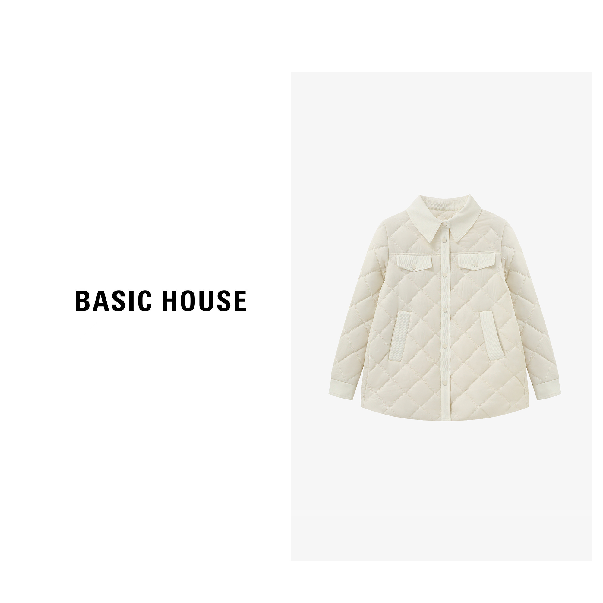  Basic House/百家好小香风短款时尚休闲百搭女棉服-B0625B5PQB2