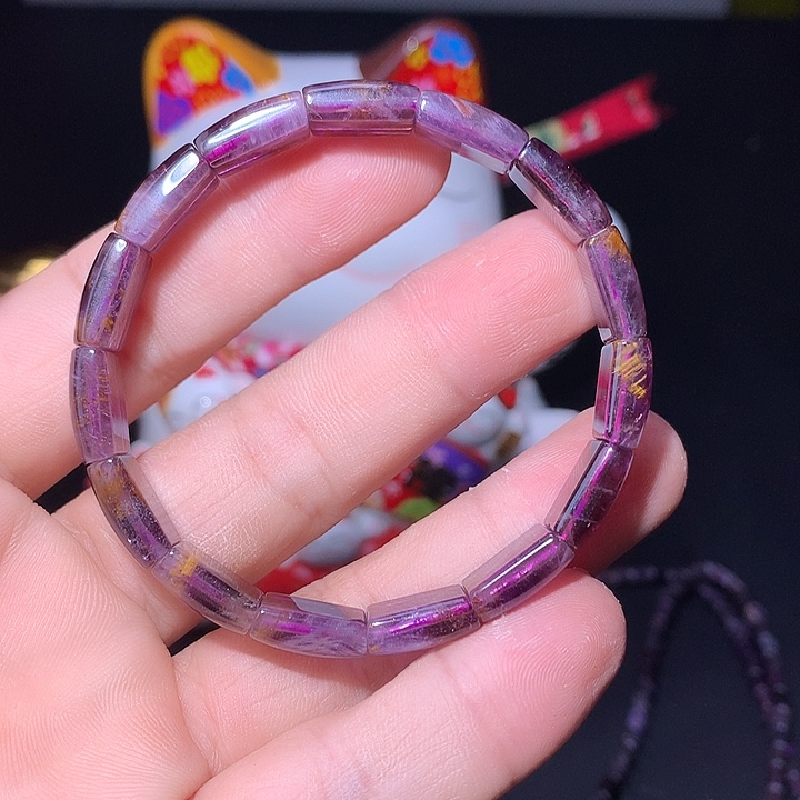 水晶镯牌未镶嵌紫钛镯牌