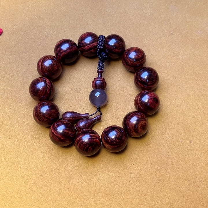 黄花梨/降香黄檀手串/手链1.8老料紫油梨妖孽纹手串