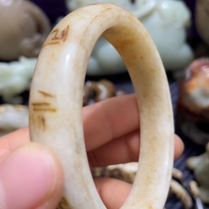 白玉菩提把件文玩