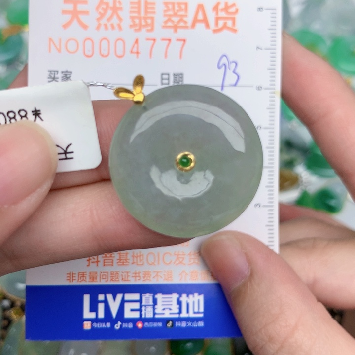 翡翠18K金镶嵌颈饰扣