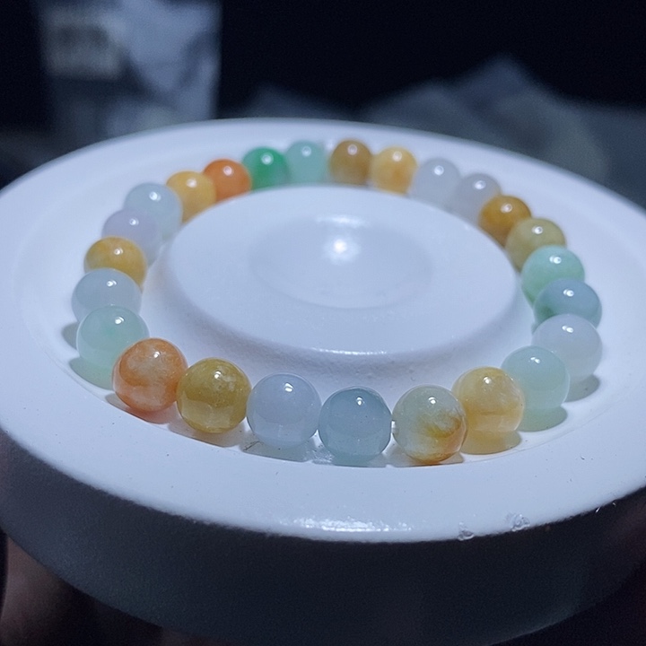 未镶嵌手串翡翠天然缅甸A货翡翠手串卡7.5