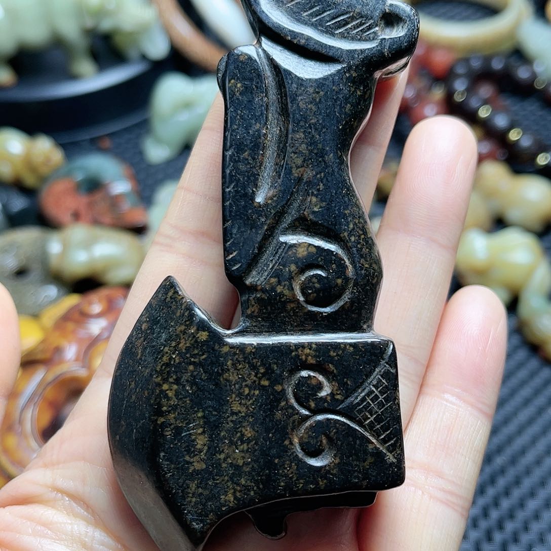 白玉菩提吊坠摆件