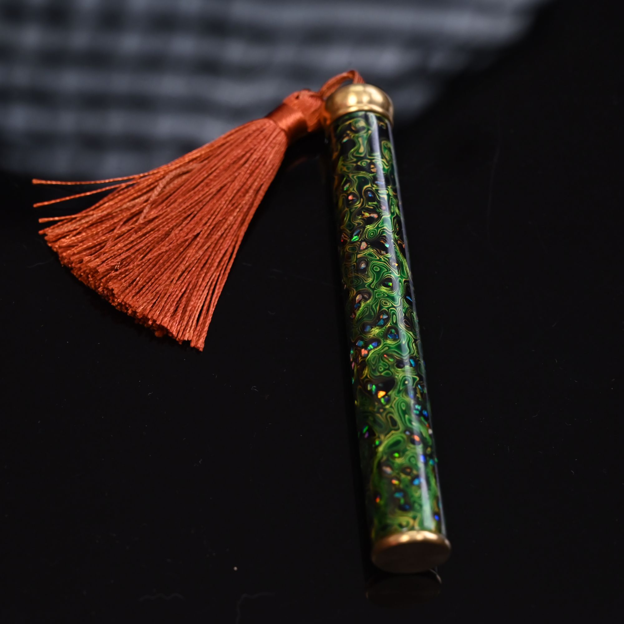 【碧影】大漆工艺品文玩中式香筒香插国风复古送礼非遗线香管特色