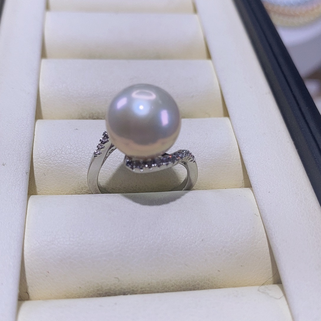 淡水珍珠戒指合金