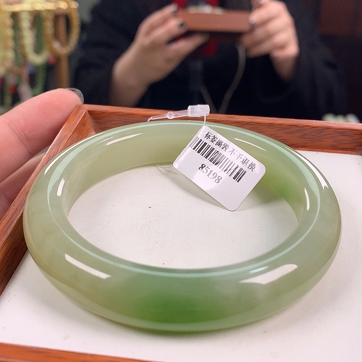 和田玉手镯未镶嵌57-58