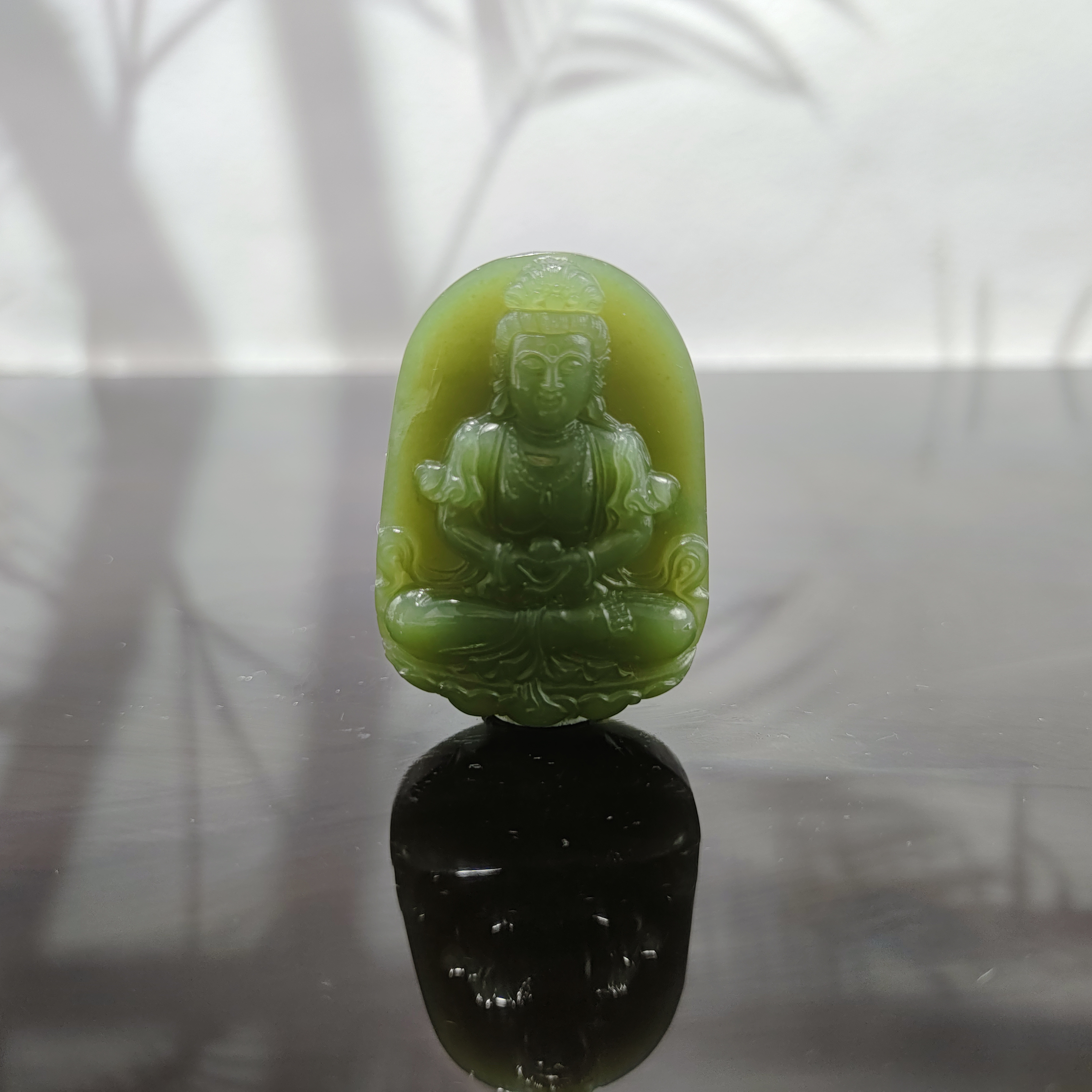 F和田玉观音吊坠0322