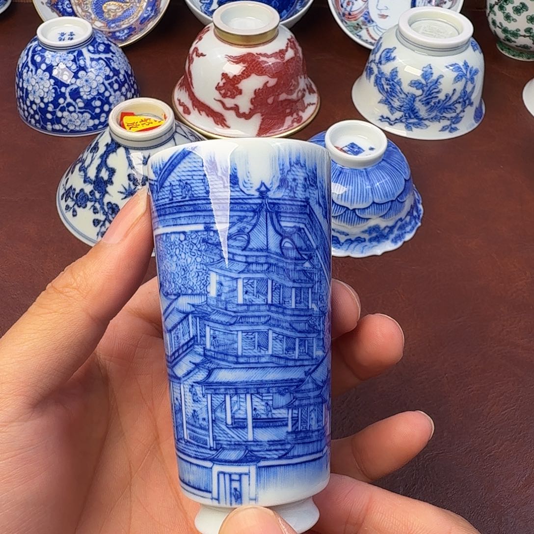 杯一*青现代景德镇全手工全手绘茶具1688888