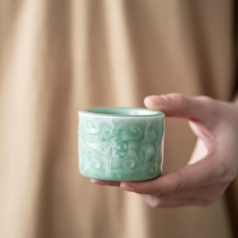 青瓷福主人杯茶杯茶具090