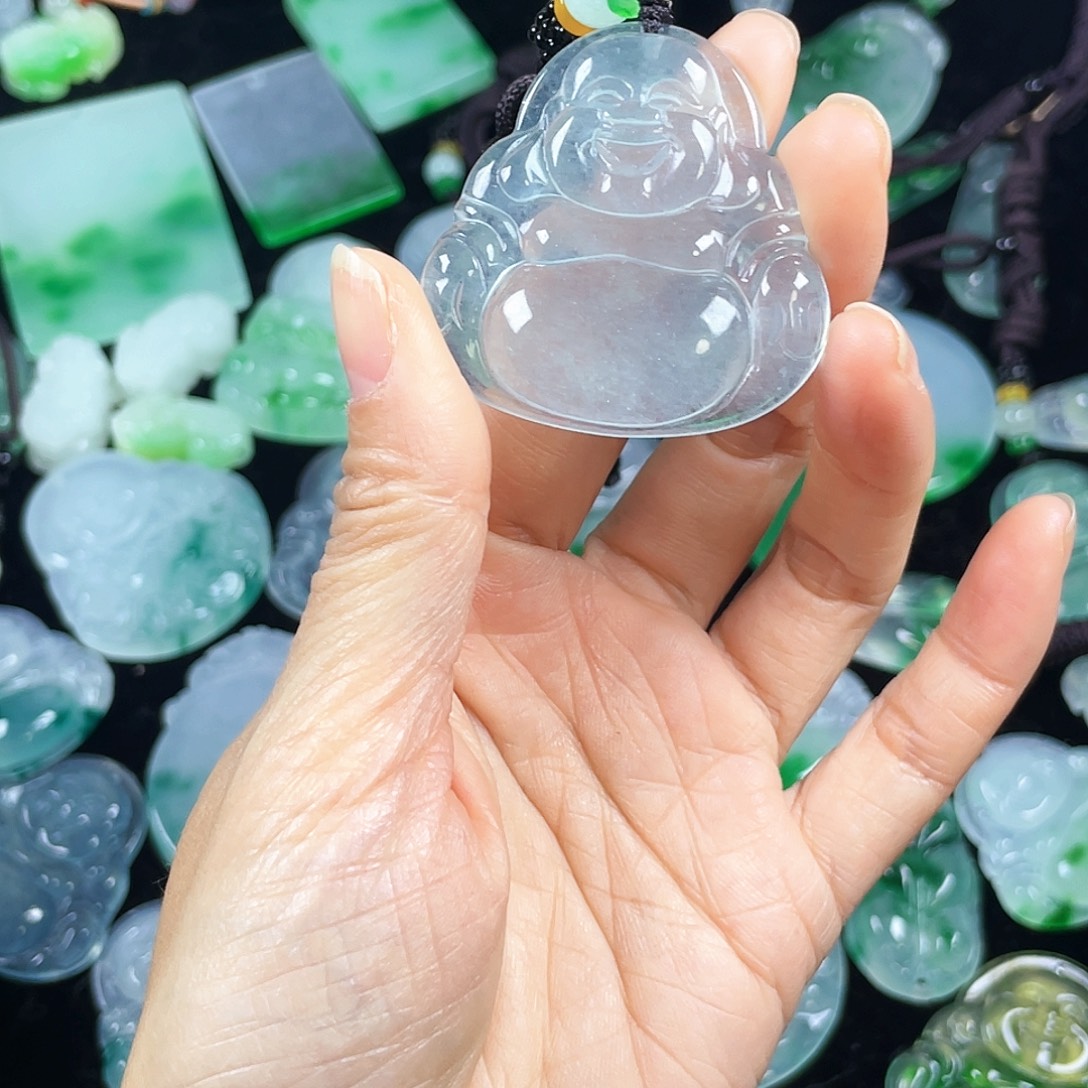 一***5翡翠未镶嵌颈饰吊坠