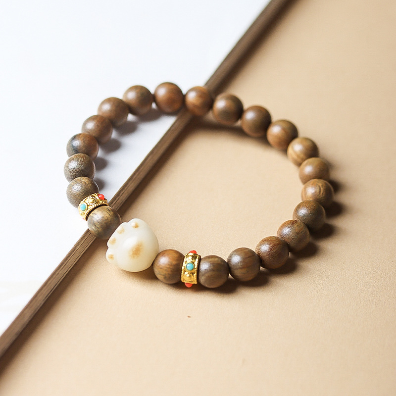 绿檀木质手串男女款卡8  240（无礼盒）