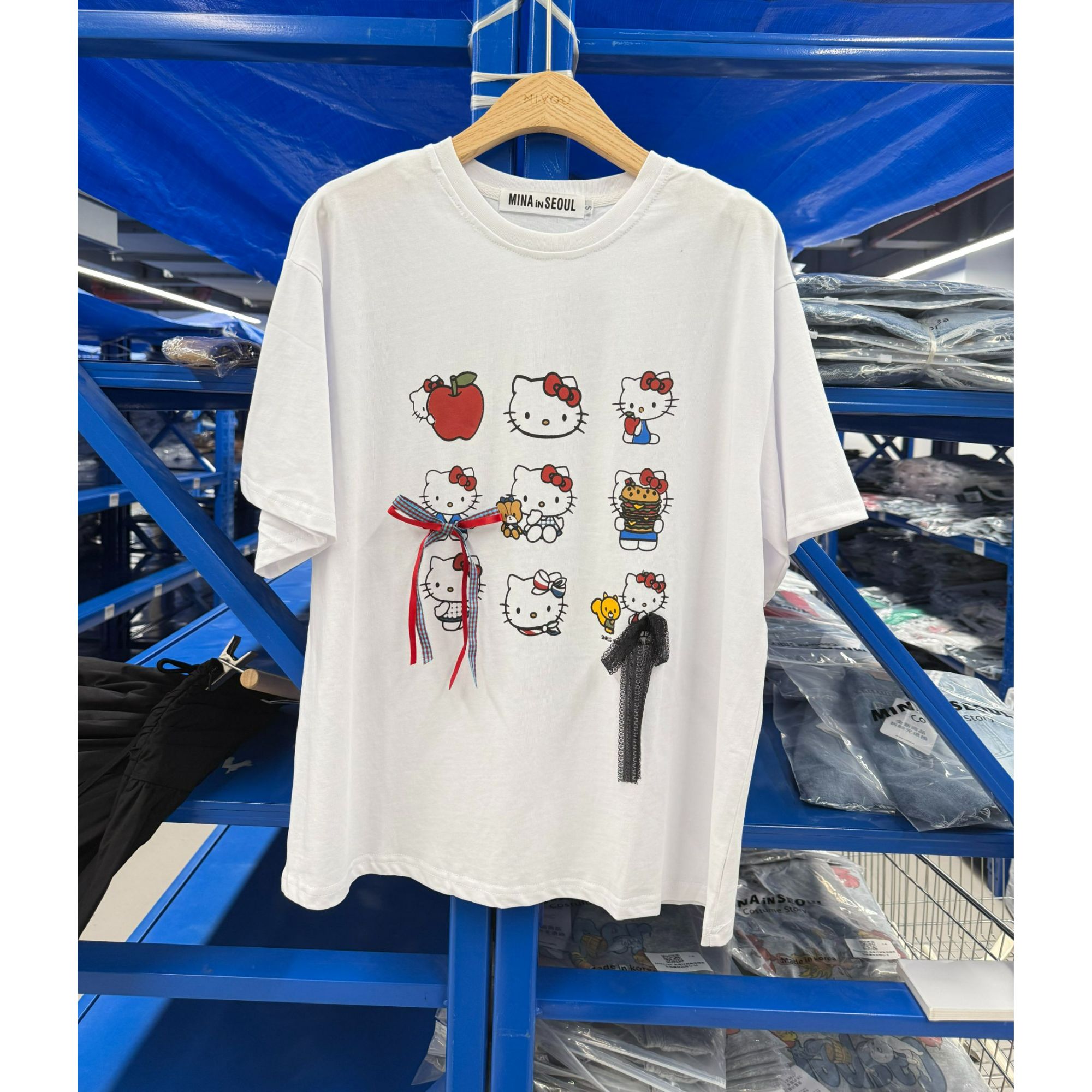 米娜家泡菜定制可爱KT猫T恤