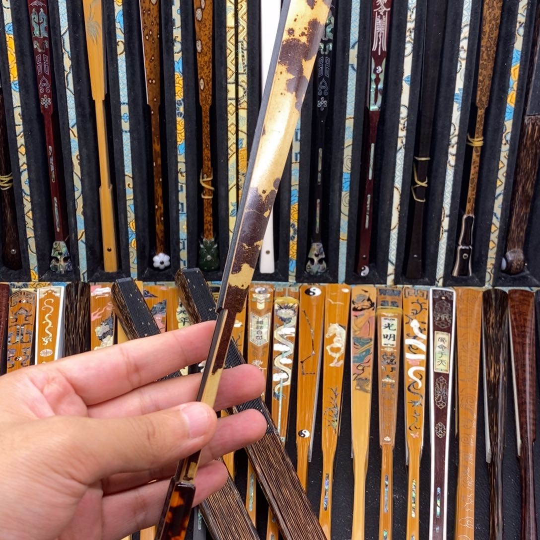 小***满扇子紫花湘妃乌木琴方