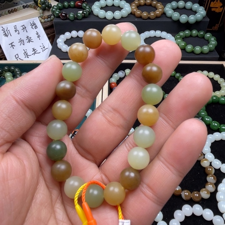 和田玉手串未镶嵌叮*
