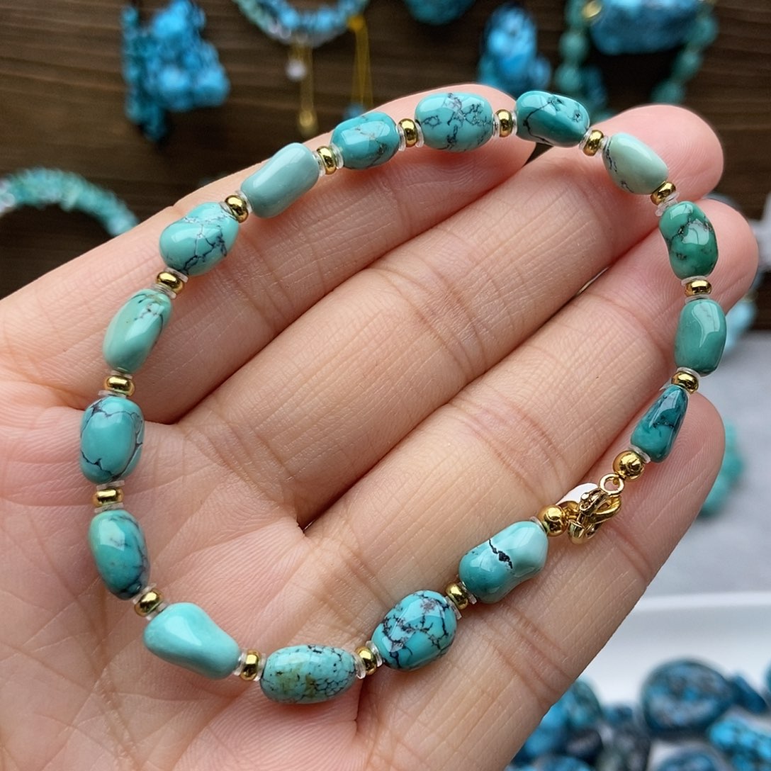 绿松石未镶嵌随型手串