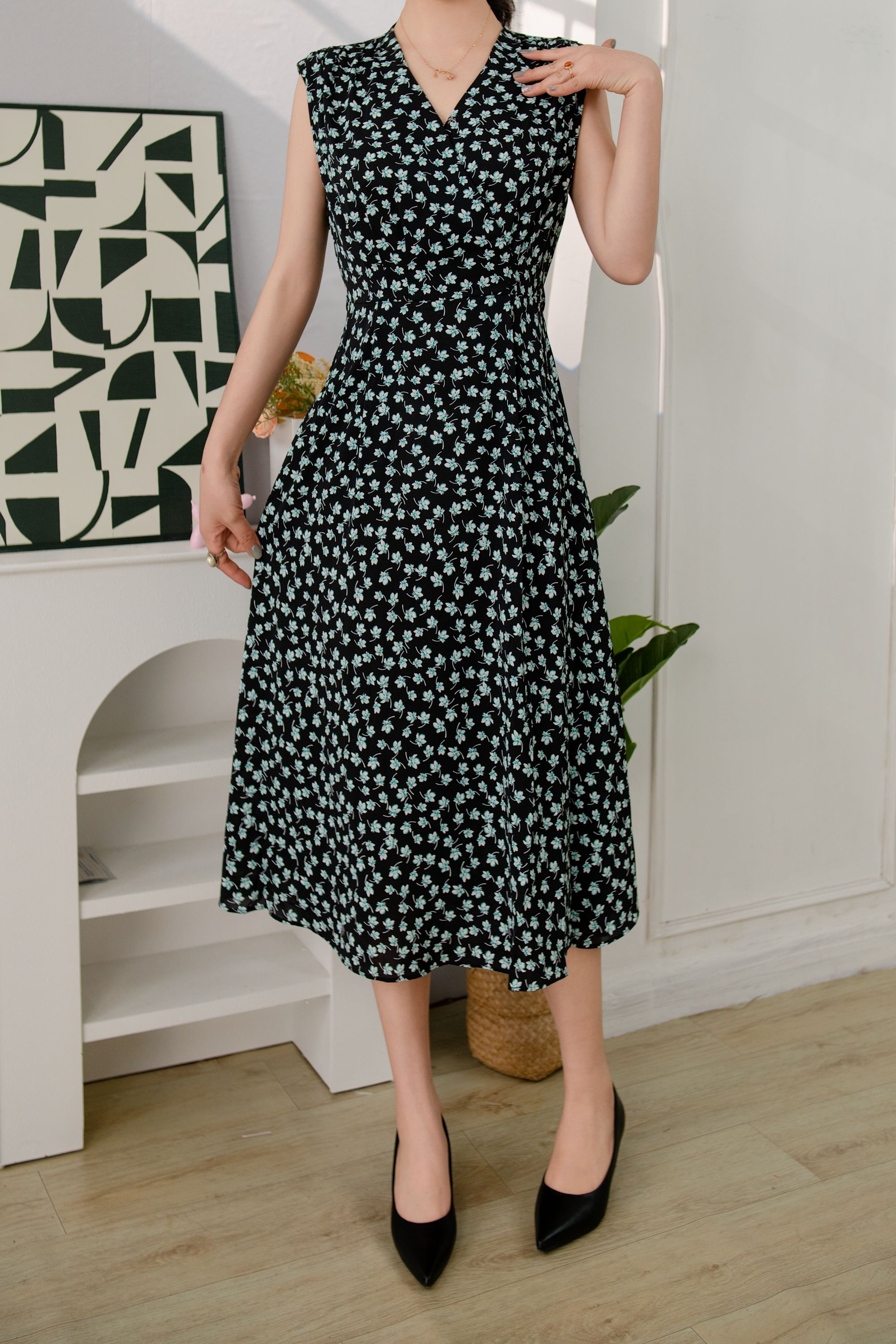 夏季新款2025时尚气质减龄碎花减龄气质连衣裙女正品