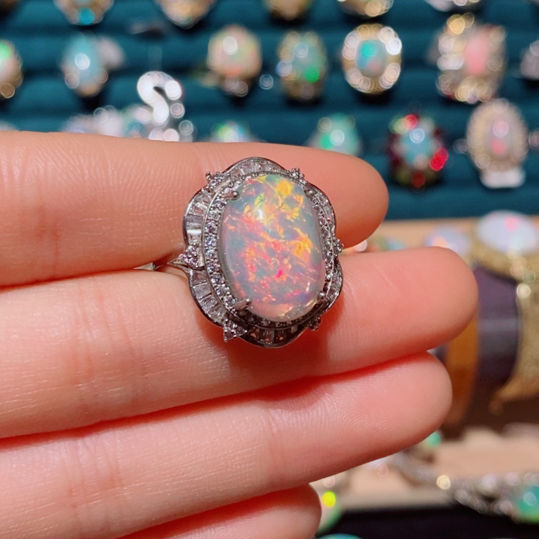 欧泊欧泊戒指银S925镶嵌