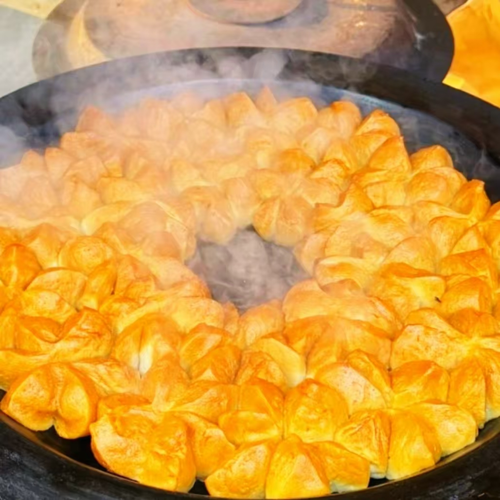 盐城传统小吃金刚脐怀旧早点老虎抓老面发酵纯手工制作