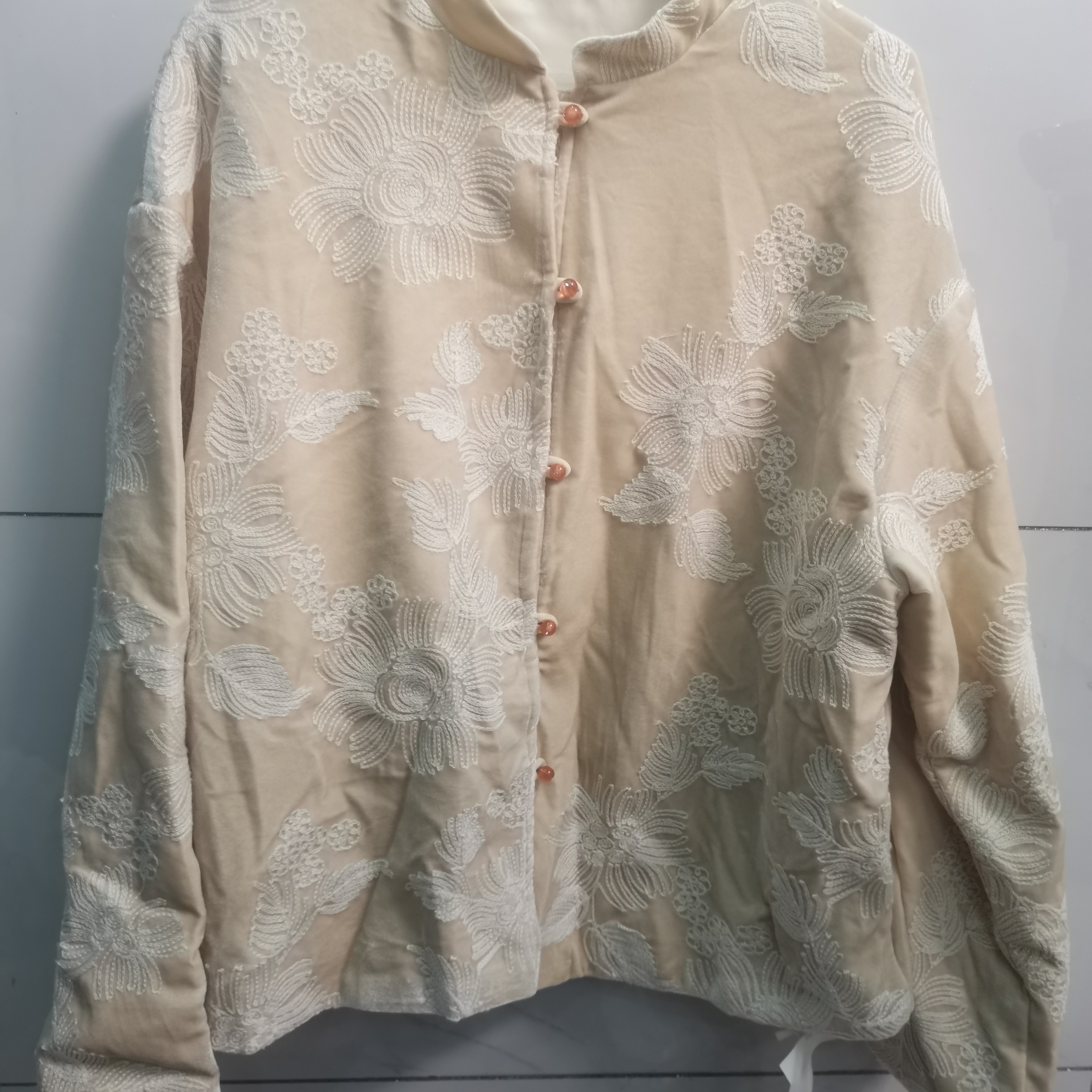 新中式中国风朋克风女长袖短外套百搭时尚夏季印花