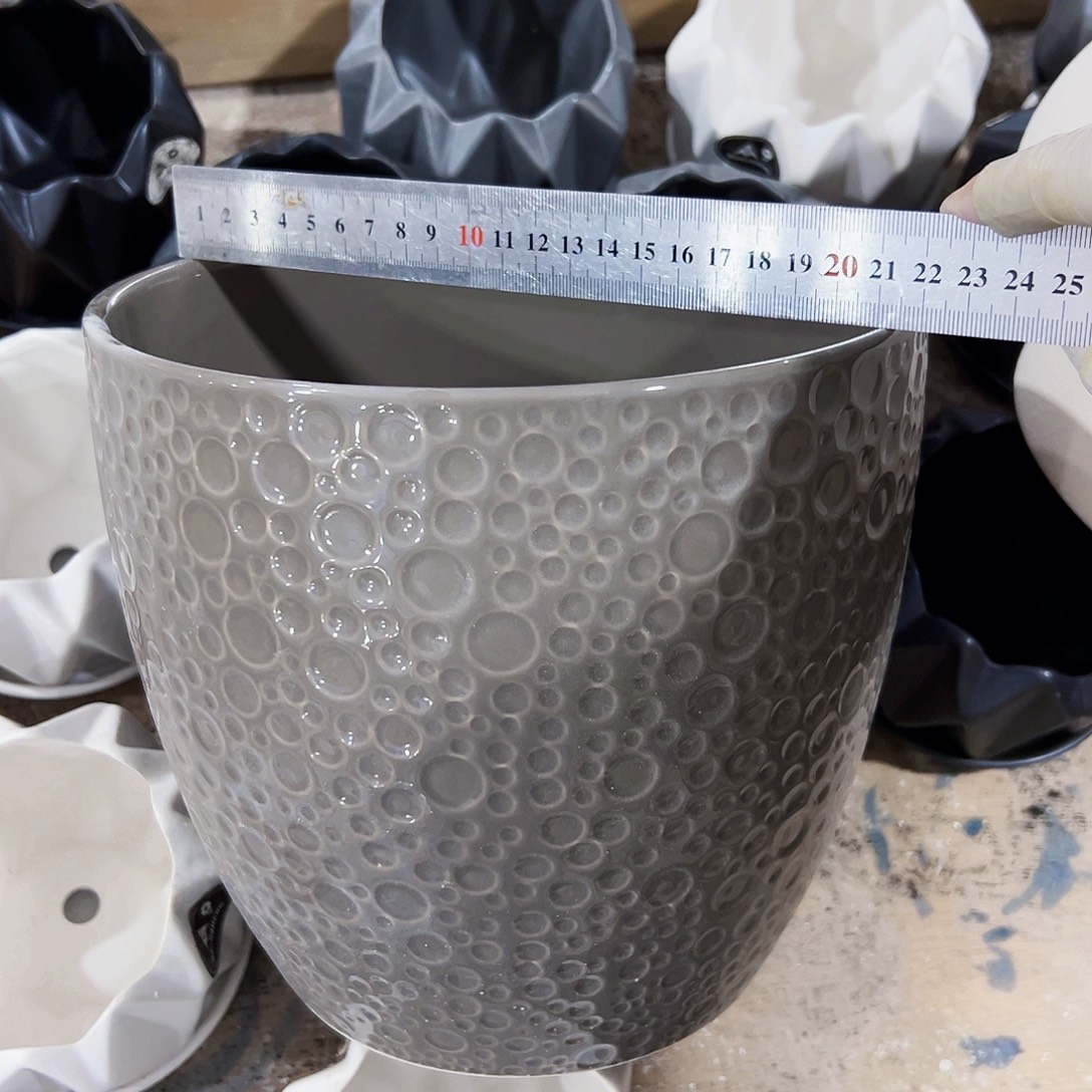 有孔，外贸尾单陶瓷花盆凑单10米包邮