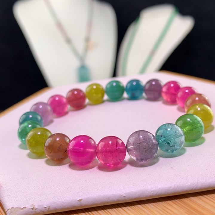 双色碧玺手链未镶嵌