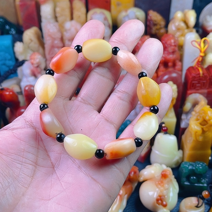 寿山石芙蓉手串，福利价！