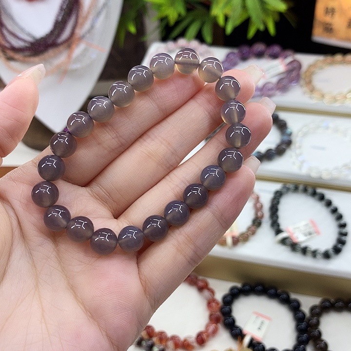 未镶嵌水晶手链8mm 多样性发一